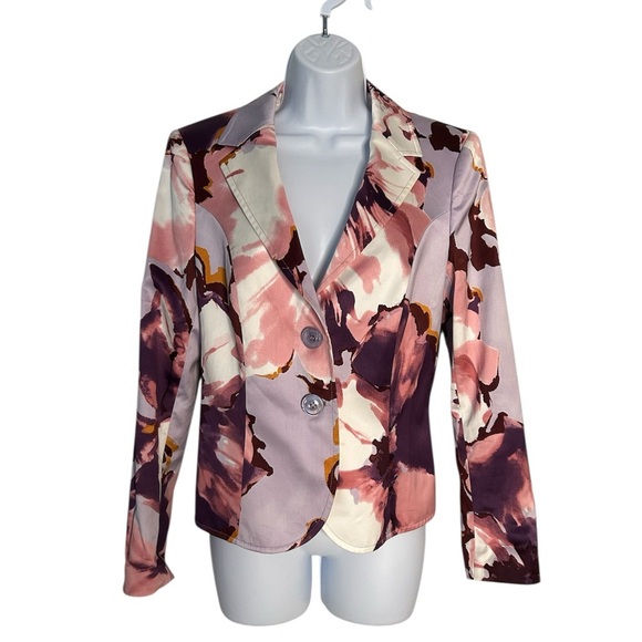 Escada Jackets & Blazers - Escada Floral Jacket Blazer Pink Purple Excellent Size 38 / 8